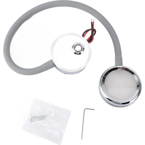 Lampe de lecture pour camping-car avec port USB, lampe murale de chevet à col de cygne flexible pour bateau et yacht, 620 à 625 nm, rouge, 3000 à 320 K, couleur chaude plaquée Cr (1/5)