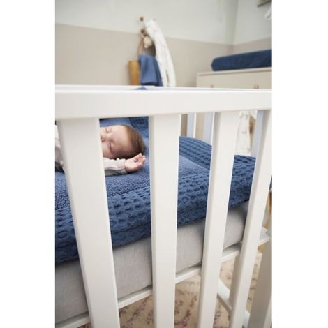 Drap-Housse - Jersey 100% Coton - Pour Matelas De Parc D'Enfant - 75x95 cm - Gris Clair (1/4)