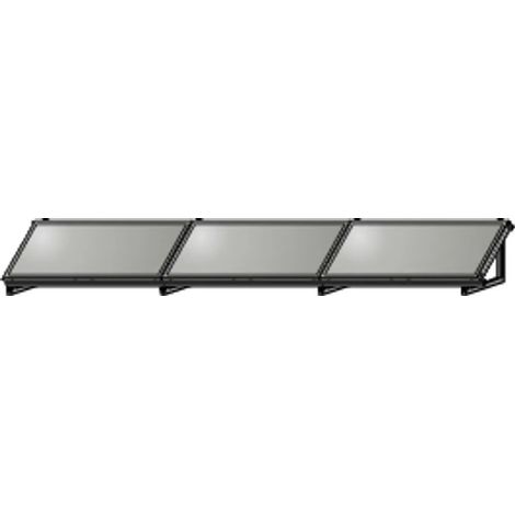 Wolf Estructura de montaje AluFlex-U horizontal para 3 colectores F3-Q, 2484087