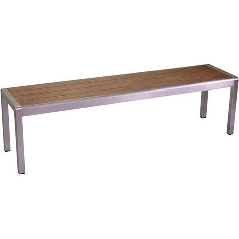 Panchina in alluminio Poliwood Seattle marrone (1/4)