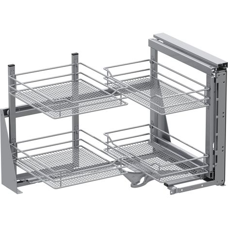 Vauth Sagel Eckschrank Beschlag Cor Fold Schwenkbeschlag Korbvariante rechts, Stahl silberfarbig (1/2)