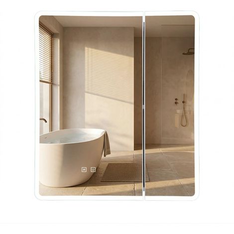 Rea Spiegelschrank M1011-60 Led White 12X60X70Cm (1/5)