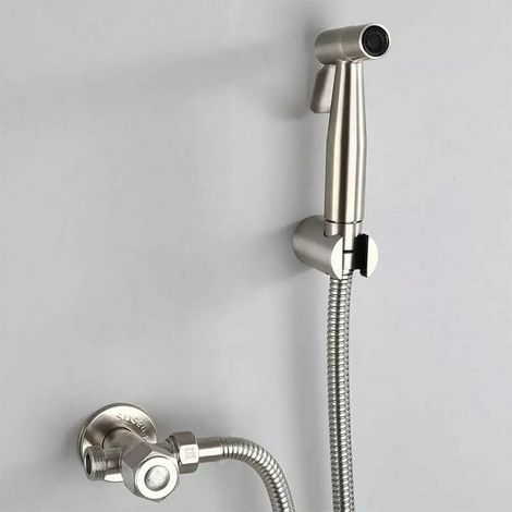 Douchette Bidet pour WC Acier Inoxydable Pulvérisateur de Couches Pulvérisateur à Bidet Manuel pour l'hygiène personnelle Douche Salle de Bain WC -Argent -,FOREHILL (1/4)