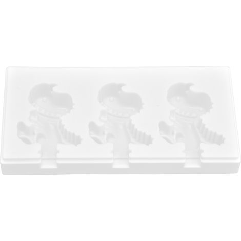 Moule à glace en silicone multi-grilles résistant à la chaleur, outil de cuisine DIY (3 grilles en forme de dinosaure) (1/5)