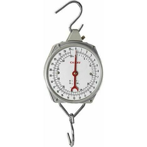 Bilancia a Strappo Portatile con Scale Fino a 25 kg con Doppio Gancio in Acciaio