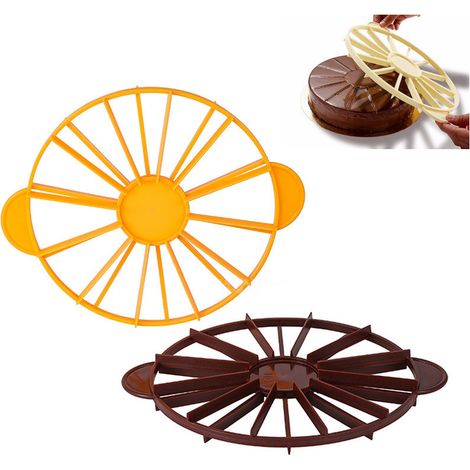 Set di 2 stampi rotondi per tagliare e dividere torte da 25/30 cm. (1/2)