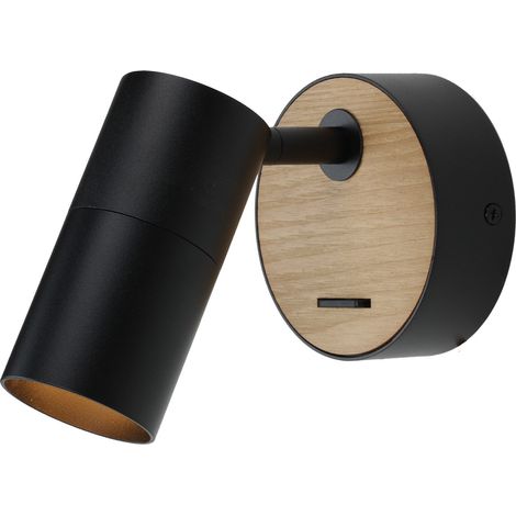 ALPINALUZ  Aplique LED de Diseño Industrial, estilo Retro de Acero/Aluminio, con Interruptoro, ideal para iluminación compacta en salones y dormitorios "PORTO" GU10 (1/5)