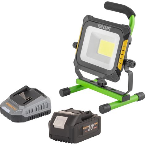 Procraft LP20 Foco LED recargable 20 V IP 20 + 1 batería 4,0 Ah + cargador