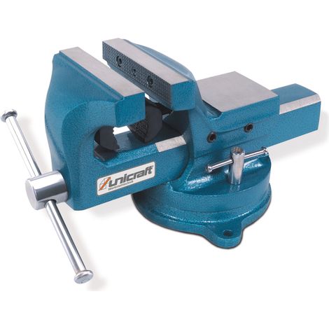 Unicraft Schraubstock Backenbreite 150 mm, Teller, Ambossfläche, Rohrspannbacken
