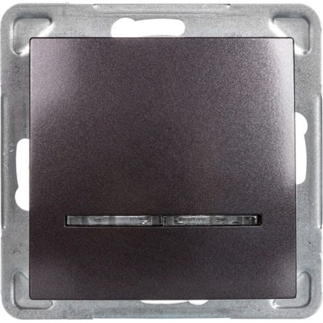 Interruptor 煤nico Impresja con retroiluminaci贸n antracita 艁P-1YS/m/50