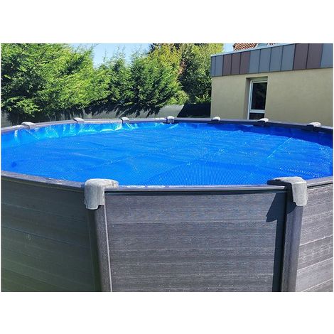 Bâche à bulles pour piscine rectangulaire 3.78m x 1.86m Bleu (1/3)