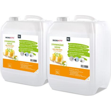 2x 5 L Zitronensäure 50% flüssig