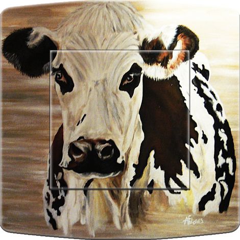 Interrupteur décoré vache 1