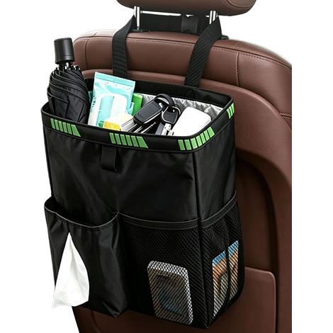 Sac Poubelle Voiture Accessoires Intérieurs Étanches Anti-Fuites Grande Sac Poubelle Auto pour Coffre de SUV, Café, Maison, Bureau, Voyages sur Route, Mouchoirs, Lingettes, Déplacements (1/5)