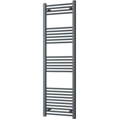 Zennor - Anthracite Heated Towel Rail - H1600mm x W500mm - Straight (1/3)