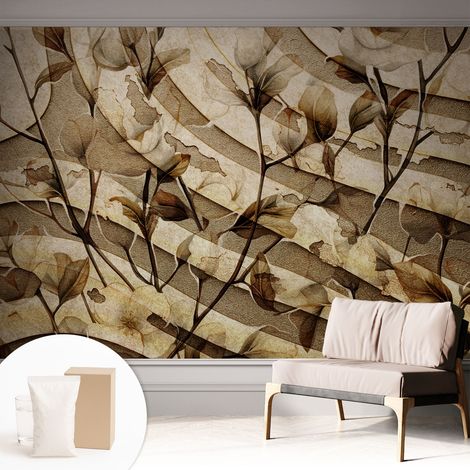 Tapete Vliestapete mit Kleber- abwaschbar - Raumgestaltung  Schlafzimmer Wohnzimmer Tapete Klassische Flora 312x219 cm (1/5)