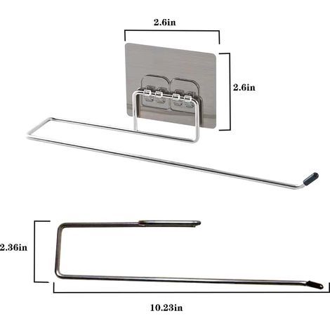 Porte-papier hygiénique suspendu, porte-papier hygiénique, porte-serviettes de salle de bain, support de rangement de cuisine, support de rangement pour la maison (2 pièces) (1/5)