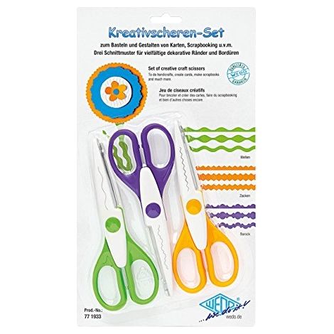 Wedo Set de ciseaux cranteurs ergonomiques 16 cm