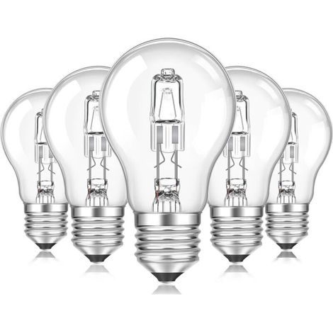 E27 A55 Dimmbare Warmweiße 2700K Klare Glühbirne, 5er-Pack für Deckenleuchten, Schreibtischlampen, Wandleuchten und Stehlampen (1/4)