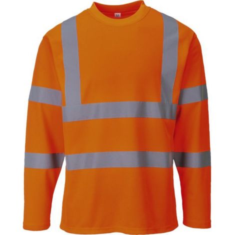 T-Shirt Hi-Vis manches longues couleur : Orange taille L - PORTWEST