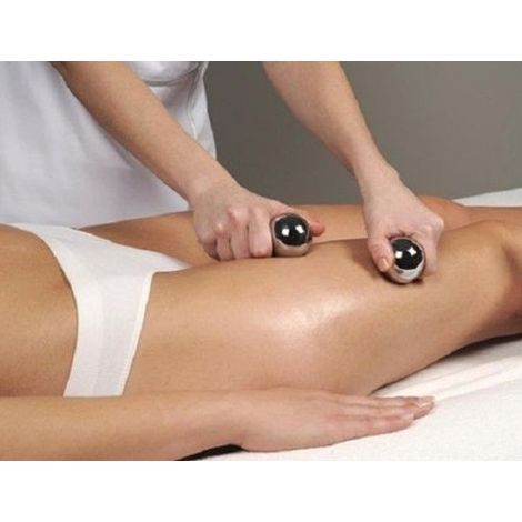 Trade Shop - 2 Asientos En Acciaio Anti Stress Relax Massaggio Casa Spa 52 Mm Forza Mano - (1/5)