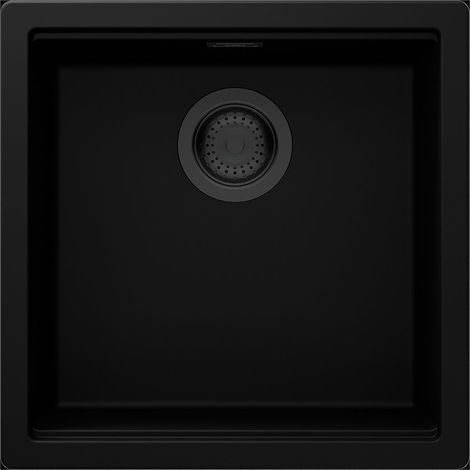 Schock Einbaubecken Cristadur Kiruna N-100 A Black Edition Exzenterbedienung (1/2)
