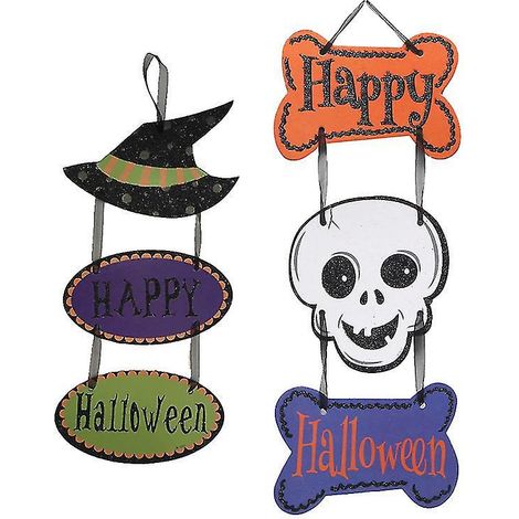 2 Stück Halloween-Hängeornamente für Halloween-Dekorationen