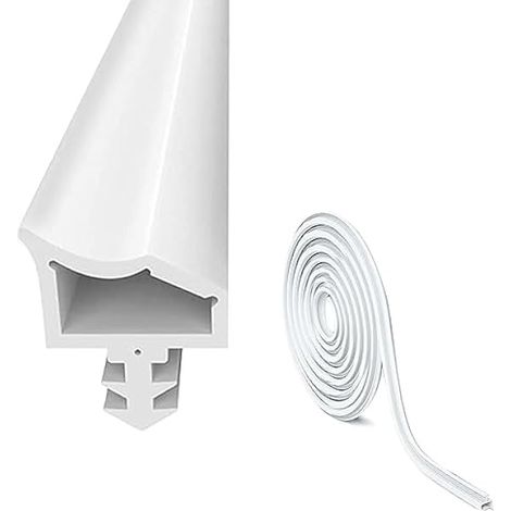 Zimmertürdichtung Türdichtung Weiß 15M, Türdichtung Türwetter-Stripping gegen Zugluft Türgummi, 4mm Nutbreite 7mm Nuttiefe 12mm Falz (1/5)