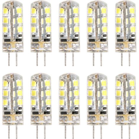 Ampoule Led G4 - Dc12v 2W 2835 Blanc Froid - Cristal Silicone Pour Eclairage Domestique - Lot De 10 (1/5)