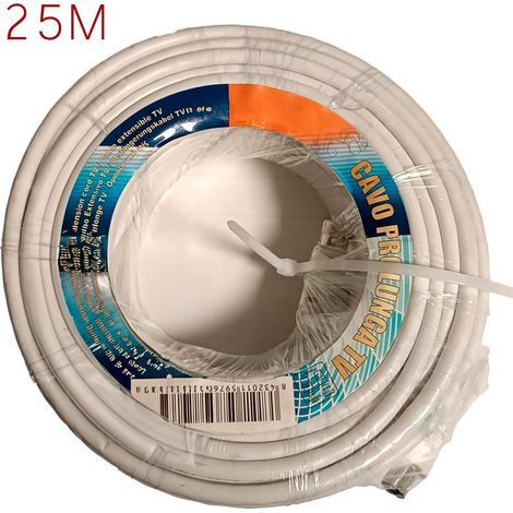 Cavo Antenna TV Coassiale Maschio Femmina 25 metri (1/2)