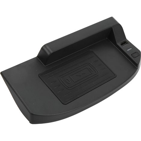 Chargeur sans fil Qi pour voiture 15 W QC3.0 avec port USB, tapis de chargement noir de remplacement pour Ford Mustang 2015-2021 (1/5)