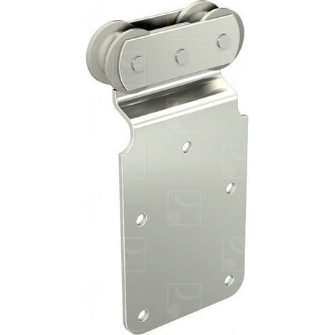 Monture avec galet delrin fixation sur plateau pour rail 5040 capacité 150kg - MANTION - 0251D