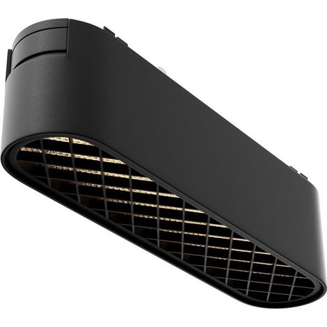 Base Di Illuminazione Binario Moderno Basis Grid Alluminio Nero Luce Calda 6W (1/2)