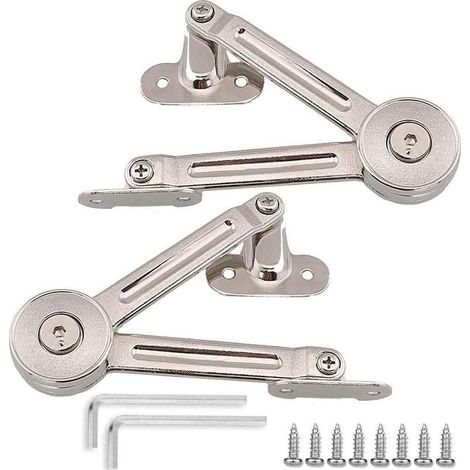 Bisagra de soporte de elevación ajustable, bisagra para puerta de armario, bisagra de soporte de elevación para puerta de armario, tapa de armario (2 unidades) (1/5)