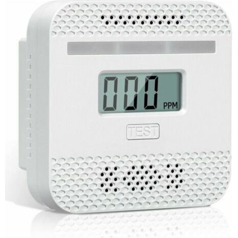 Dtecteur de Monoxyde de Carbone, Detector Monoxide Carbon Intelligent avec l\\'cran LCD, Conforme la Norme en 50291, avec Bouton de Test et Voyant d\\'tat LED (Mini 1PC) (1/4)