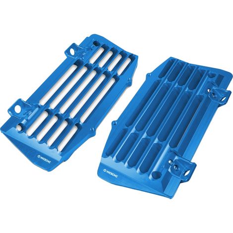 Protector de radiador, construcción de aluminio, diseño de flujo de aire mejorado, azul. (1/2)