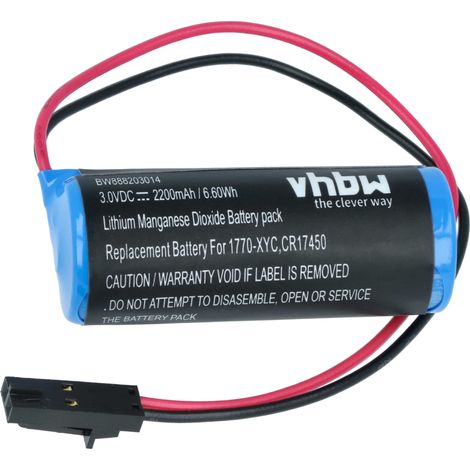vhbw Battery compatible with Allen Bradley PLC-5/60 CNC Router, CNC Controller (2200 mAh, 3 V, Li-MnO2)