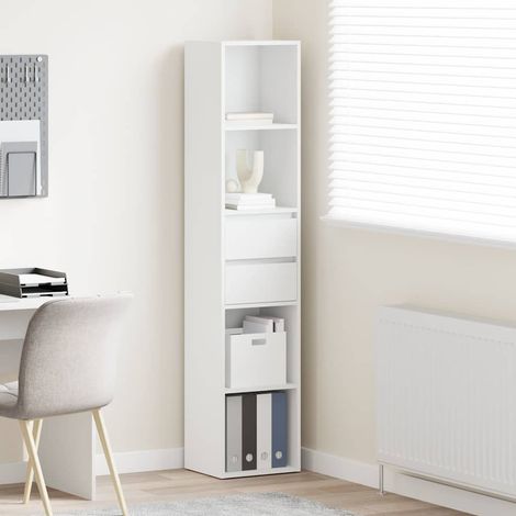vidaXL Estantería librería madera contrachapada blanco 36x30x171 cm (1/5)