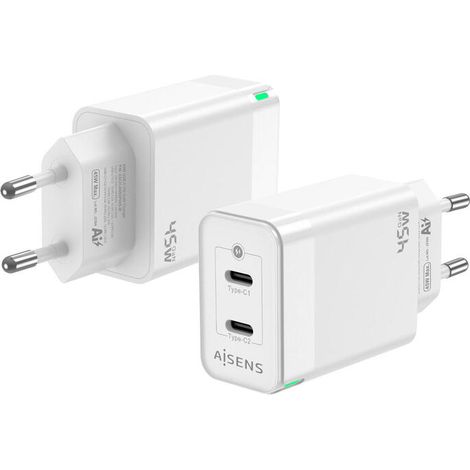Cargador de Pared Aisens ASCH-45W2P005-W Blanco 45 W (1 unidad) (1/4)