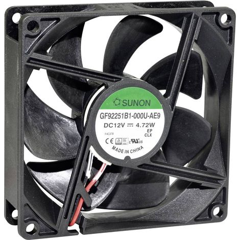 Sunon GF92251B1-000U-AE9 Ventola assiale 12 V/DC 127.3 m³/h (L x L x A) 92 x 92 x 25 mm