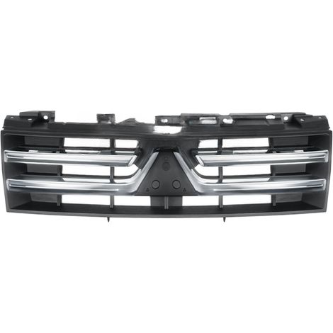 Grille de calandre avant noire avec moulure chromée Mitsubishi Pajero 2007-2011