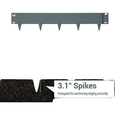 Bordillo metálico para jardines, resistente a la corrosión, diseño flexible, 5 piezas - 39 x 8,15 pulgadas (1/2)