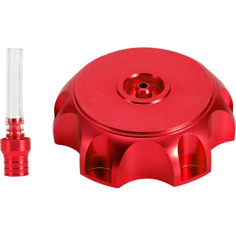 Bouchon de réservoir d'essence de moto en alliage d'aluminium usiné CNC avec évent (rouge) (1/5)