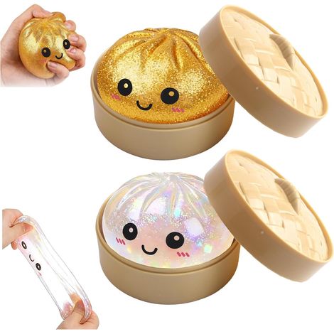 Dumpling Squishy, Sensory Toy, Cute Anxiety Relief Fidget Toy for Relaxation, Boys, Girls, Children, Adults, Students, Home, Office, Classroom