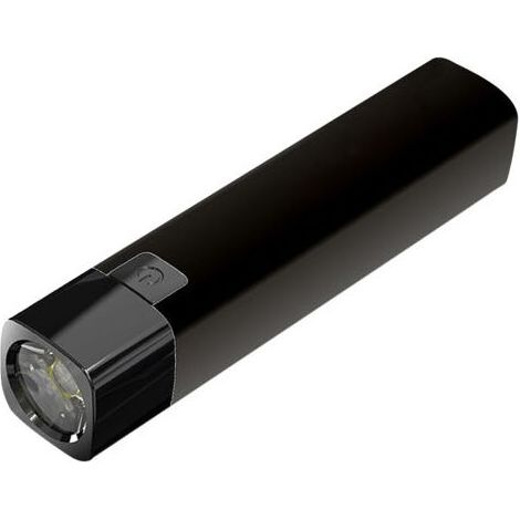 MultifonctionnelS Lampe torche portable avec batterie externe : Conception à double fonction, servant à la fois de chargeur portable et de lampe torche à haute luminosité.dirigéUne(Noire) (1/5)