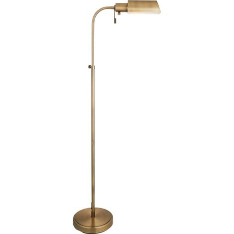 Endon Pharmacy Lampadaire de travail en laiton antique, 1 x E27 (1/5)