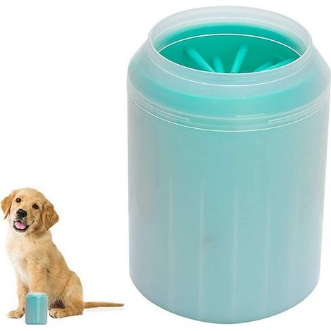 Nettoyeur de pattes de chien, chat, chiot, brosse en silicone amovible et portable pour nettoyer les traces de sable, de boue et de saleté pour animaux de compagnie actifs (1/4)