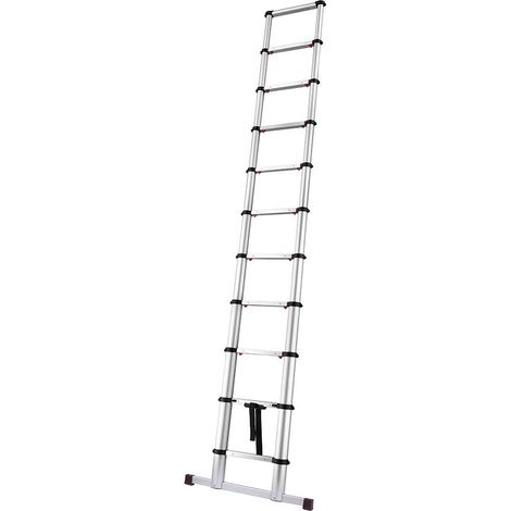 Teleskopleiter FORTIS 11 Sprossen Leiterlänge 0,82m eingef. Arbeitshöhe 3,27 m (1/2)
