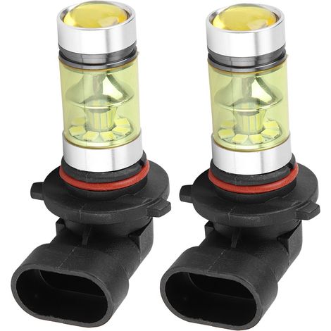 Lot 2 Ampoules LED Jaunes 9006 100W 4300K pour Phares Antibrouillard Voiture (1/5)