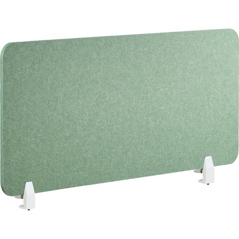 Panel separador acústico escritorio PET tapizado en tela 120 x 50 cm verde Split (1/5)